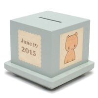 Personalized Wooden Block Bank