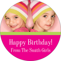 Sassy Pink Photo Gift Stickers