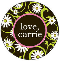 Carrie Round Gift Stickers