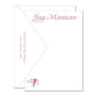 Double Heart Flat Note Cards
