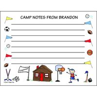 Sports Border Camp Note Card Set