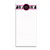 Black and Pink Zebra Stripes List Notepads