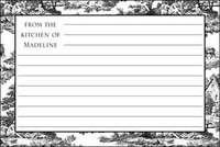 Black Toile Recipe Cards