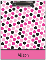 Pink & Black Dots Clipboard