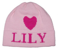 Personalized Heart Knit Hat