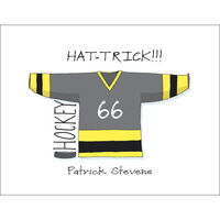Hockey Hat Trick Foldover Note Cards