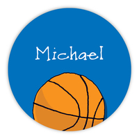 Basketball Round Gift Stickers