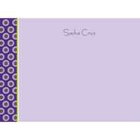 Purple Circles Flat Note Cards