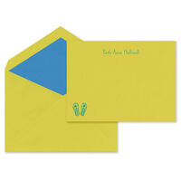 Avocado Flat Note Cards with Optional Motif