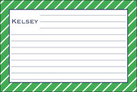 Kelly Kent Stripe Recipe Cards