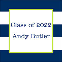 Navy Awning Gift Stickers