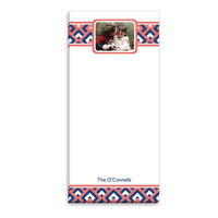 Navy and Coral Photo Skinny Notepad