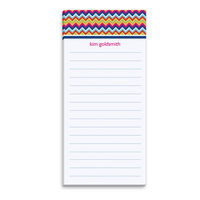 Bright Zig Zag Skinny Notepad