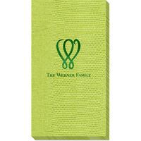 Green Lizard Caspari Paper Linen Like Guest Towels