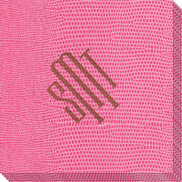 Pink Lizard Caspari Paper Linen Look Napkins