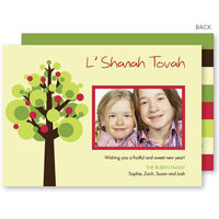 Mod Apple Tree Jewish New Year Photo Cards