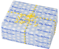 Bluetiful Dots Personalized Gift Wrap