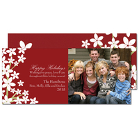 Red Blossom Holiday Photo Cards