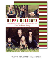 Bold Happy Holidays Photo Cards