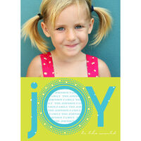 Blue Joy Holiday Photo Cards