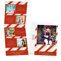 Striped Timeline Holiday Photo Cards