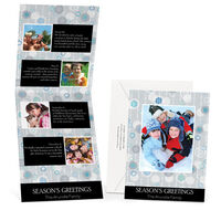 Snowflake Timeline Holiday Photo Cards