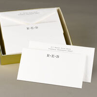 Three Initial Monarch Letterpress Note Cards