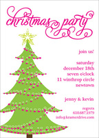 Bubble Tree Christmas Party Invitations