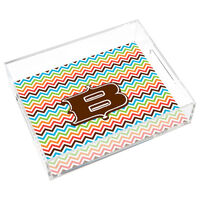 Multi Chevron Small Lucite Tray by Jonathan Adler