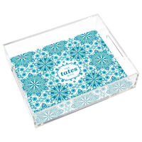 Peacock Small Lucite Tray by Jonathan Adler