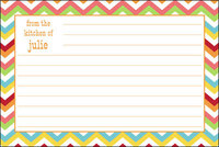 Bright Chevron Recipe Cards