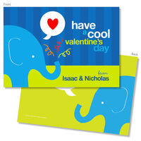 Cool Elephant Valentine Exchange Cards