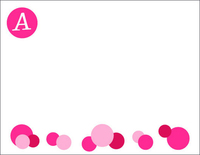 Pink Polka Dot Flat Note Cards