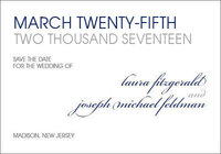 Petite Navy Save the Date Traditional Announcements
