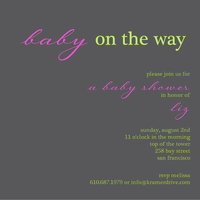 Baby Girl On The Way Invitations