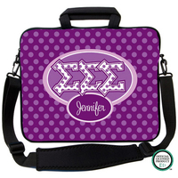 Sigma Sigma Sigma Letters on Dots Laptop Bag