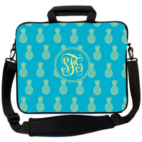 Blue Lemon Pineapple Laptop Bag
