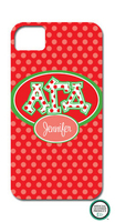 Alpha Gamma Delta Letters on Dots iPhone Hard Case