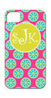 Pink Turquoise Wheels iPhone Hard Case