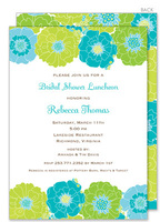 Modern Floral - Blue and Green Invitations