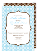 Baby Blue Chain Link Invitations