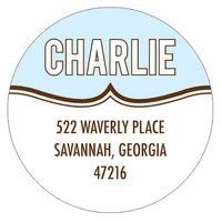 What's Your Name - Blue Round Address Labels