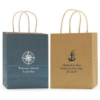 Large Twisted Handled Bags with Nautical Themes