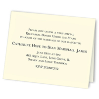 Canvas Traditional Foldover Small Invitations on Double Thick Stock