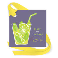 Mint Mojito Gift Tags with Attached Ribbon