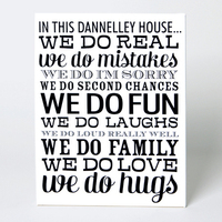 Our Family Rules Canvas Wall Art
