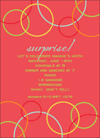 Red Circles Party Invitations