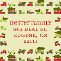 Holiday Traffic Square Address Labels