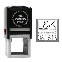 Square Initial Message Self Inking Stamper