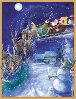 Santa and Reindeer Holiday Cards